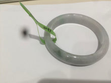 Load image into Gallery viewer, 49.5mm Certified Type A 100% Natural sunny green oval Jadeite Jade bangle AJ6-5095