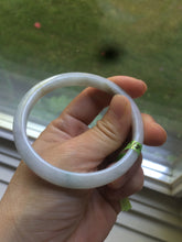 Load image into Gallery viewer, 57.7mm Certified Type A 100% Natural light green/yellow/white Jadeite Jade bangle N61-5752