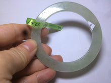Load image into Gallery viewer, 52.5mm certified Type A 100% Natural icy green super thin Jadeite bangle N62-0415