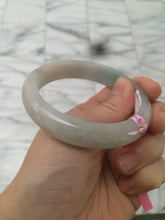 Load image into Gallery viewer, 56mm certified 100% natural Type green/white jadeite jade bangle A39-1623