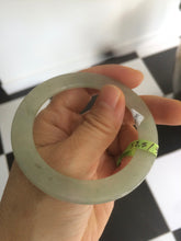 Load image into Gallery viewer, 52.5mm certified Type A 100% Natural icy green super thin Jadeite bangle N62-0415