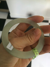 Load image into Gallery viewer, 52.5mm certified Type A 100% Natural icy green super thin Jadeite bangle N62-0415