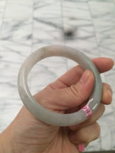 Load image into Gallery viewer, 56mm certified 100% natural Type green/white jadeite jade bangle A39-1623