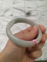 Load image into Gallery viewer, 56mm certified 100% natural Type green/white jadeite jade bangle A39-1623