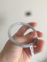 Load image into Gallery viewer, 57mm Certified type A 100% Natural icy watery light green slim round cut jadeite jade bangle AS22-0145