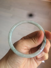 Load image into Gallery viewer, 57mm Certified type A 100% Natural icy watery light green slim round cut jadeite jade bangle AS22-0145
