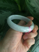 Load image into Gallery viewer, 56.3mm certified 100% natural Type A light green/white jadeite jade bangle Z9-3447