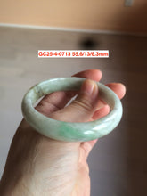 Load image into Gallery viewer, Sale! Certified type A 100% 55-61mm Natural green/white/purple Jadeite bangle group AG6