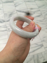 Load image into Gallery viewer, 56.3mm certified 100% natural Type A light green/white jadeite jade bangle Z9-3447