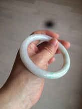 Load image into Gallery viewer, 57mm Certified type A 100% Natural sunny green/purple/white round cut Jadeite Jade bangle W71-6536