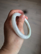 Load image into Gallery viewer, 57mm Certified type A 100% Natural sunny green/purple/white round cut Jadeite Jade bangle W71-6536