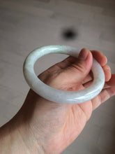 Load image into Gallery viewer, 57mm Certified type A 100% Natural sunny green/purple/white round cut Jadeite Jade bangle W71-6536