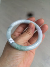 Load image into Gallery viewer, 53.8mm Certified type A 100% Natural green/purple round cut Jadeite Jade bangle U89-0527