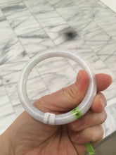 Load image into Gallery viewer, 55.2mm Certified 100% natural Type A green/purple/white round cut jadeite jade bangle R79-1885