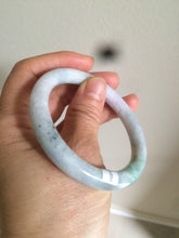 Load image into Gallery viewer, 53.8mm Certified type A 100% Natural green/purple round cut Jadeite Jade bangle U89-0527