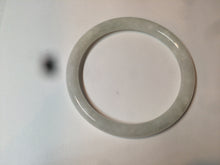 Load image into Gallery viewer, 57.3mm certified 100% natural white slim round cut jadeite jade bangle AF48-3454