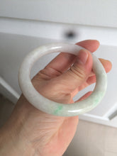 Load image into Gallery viewer, 57mm Certified type A 100% Natural sunny green/purple/white round cut Jadeite Jade bangle W71-6536