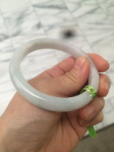 Load image into Gallery viewer, 57.7mm Type A 100% Natural green/white jadeite jade bangle Q30-5744