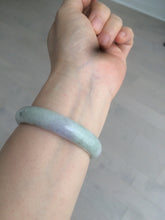 Load image into Gallery viewer, 52.7mm 100% natural Type A light green/purple jadeite jade bangle D80-2207