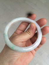 Load image into Gallery viewer, 57.9mm Certified Type A 100% Natural sunny green/purple/white Jadeite Jade bangle U87-0992