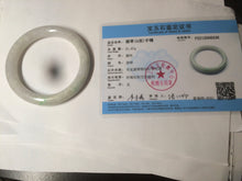 Load image into Gallery viewer, 57mm Certified type A 100% Natural sunny green/purple/white round cut Jadeite Jade bangle W71-6536