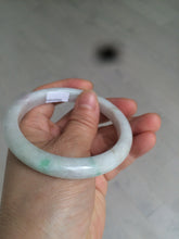 Load image into Gallery viewer, 57.9mm Certified Type A 100% Natural sunny green/purple/white Jadeite Jade bangle U87-0992