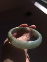 Load image into Gallery viewer, 56.8mm certified Type A 100% Natural green/brown/black Jadeite Jade bangle AR14-4311