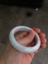Load image into Gallery viewer, 53.5mm 100% natural Type A green/white jadeite jade bangle R76-5678