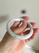 Load image into Gallery viewer, 57.9mm Certified Type A 100% Natural sunny green/purple/white Jadeite Jade bangle U87-0992