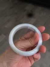 Load image into Gallery viewer, 53.5mm 100% natural Type A green/white jadeite jade bangle R76-5678