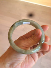 Load image into Gallery viewer, 56.8mm certified Type A 100% Natural green/brown/black Jadeite Jade bangle AR14-4311