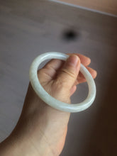 Load image into Gallery viewer, 57.3mm certified 100% natural white slim round cut jadeite jade bangle AF48-3454