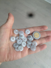 Load image into Gallery viewer, 100% Natural icy watery white/black (冰乌鸡) safety guardian donut dangling jadeite Jade earring D81