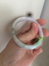 Load image into Gallery viewer, 51mm Certified Type A 100% Natural sunny green/black oval Jadeite Jade bangle AJ9-5097