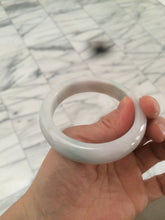 Load image into Gallery viewer, 53.5mm 100% natural Type A green/white jadeite jade bangle R76-5678