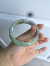 Load image into Gallery viewer, 56.8mm certified Type A 100% Natural green/brown/black Jadeite Jade bangle AR14-4311