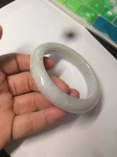 Load image into Gallery viewer, 56.5 mm Certified type A 100% Natural sunny green/light purple/white Jadeite bangle W75-6542