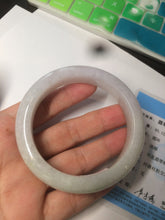 Load image into Gallery viewer, 56.5 mm Certified type A 100% Natural sunny green/light purple/white Jadeite bangle W75-6542