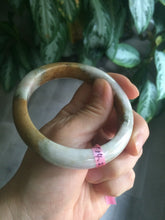 Load image into Gallery viewer, 58mm Certified 100% natural Type A yellow/brown/purple jadeite jade bangle A44-3379