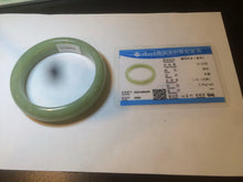 Load image into Gallery viewer, 55.5mm certified 100% Natural green/yellow nephrite Jade bangle HE17-8450