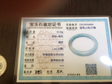 Load image into Gallery viewer, 51.2mm certificated Type A 100% Natural light green/blue/red Jadeite Jade bangle C4804