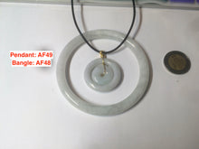 Load image into Gallery viewer, 57.3mm certified 100% natural white slim round cut jadeite jade bangle AF48-3454