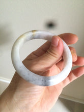 Load image into Gallery viewer, 53.5mm 100% natural Type A white/yellow/black jadeite jade bangle U83-3744
