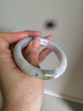 Load image into Gallery viewer, 53.5mm 100% natural Type A white/yellow/black jadeite jade bangle U83-3744