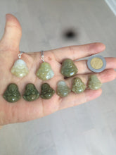 Load image into Gallery viewer, 100% Natural type A yellow happy buddha jadeite Jade pendant necklace AM19