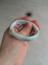 Load image into Gallery viewer, 52mm certified Type A 100% Natural green/white oval Jadeite Jade bangle AR70-4208