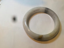 Load image into Gallery viewer, 53.5mm 100% natural Type A white/yellow/black jadeite jade bangle U83-3744