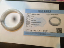 Load image into Gallery viewer, 53.5mm 100% natural Type A white/yellow/black jadeite jade bangle U83-3744