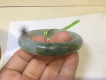 Load image into Gallery viewer, 54mm Certified Type A 100% Natural light green/dark green jadeite jade bangle AJ15-2014