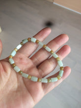Load image into Gallery viewer, 100% natural type A icy green/purple jadeite jade beads bracelet AQ83